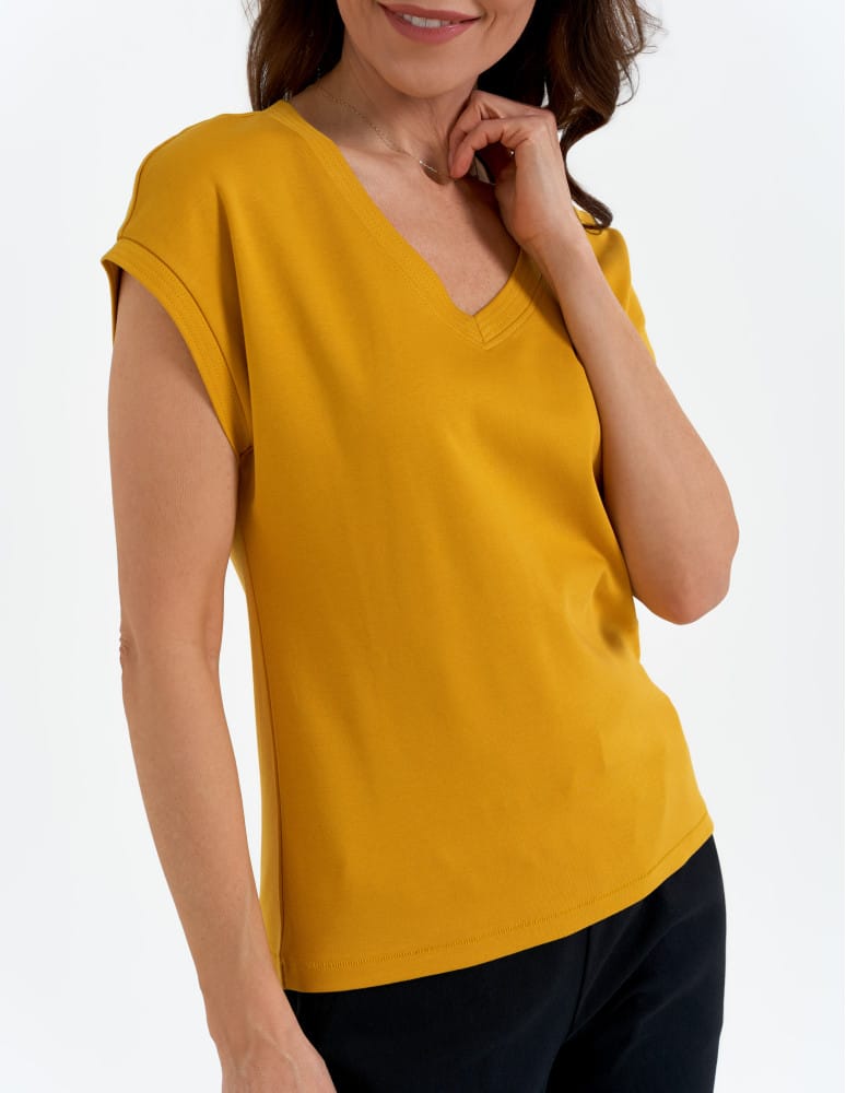 Koszulki i T-shirty - Bluzka damska bawełniana o luźnym fasonie BIAŁY - produkt moraj.pl 2