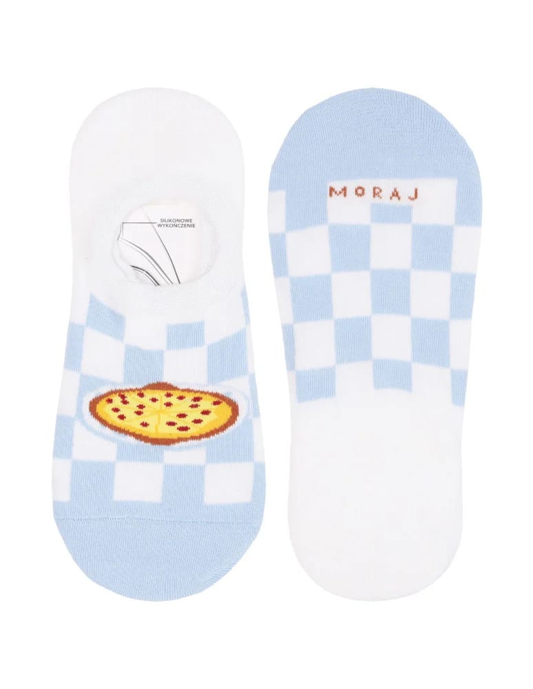 Niskie stopki - Skarpetki niskie stopki damskie pizza, frytki, popcorn 3-pak WIELOKOLOROWY - produkt moraj.pl 4