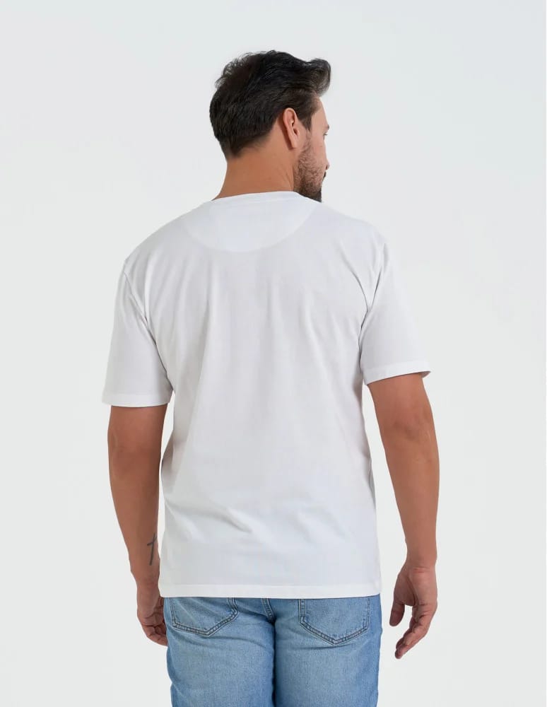 Koszulki z krótkim rękawem - T-shirt męski z nadrukiem morza BIAŁY  - produkt moraj.pl 3