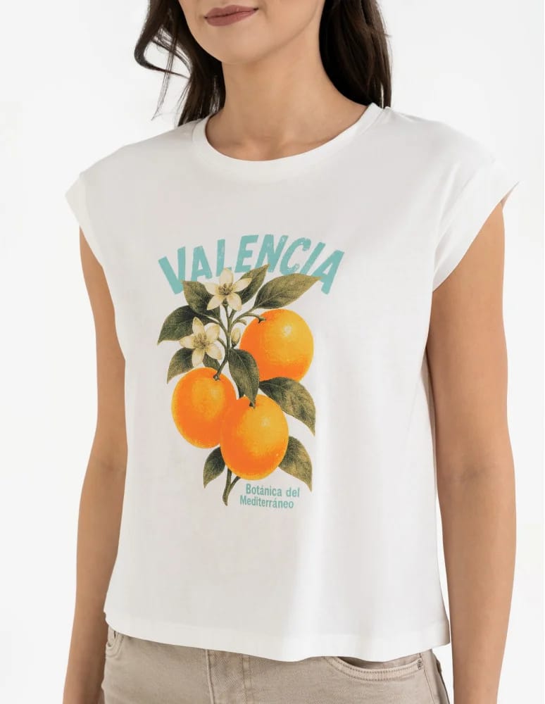 Koszulki z krótkim rękawem - T-shirt damski bawełniany z nadrukiem WZÓR 1 - produkt moraj.pl 2