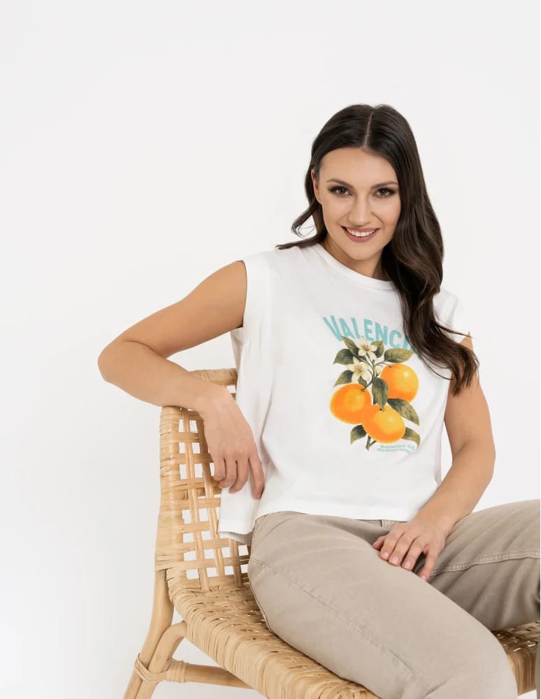 Koszulki z krótkim rękawem - T-shirt damski bawełniany z nadrukiem WZÓR 1 - produkt moraj.pl 4