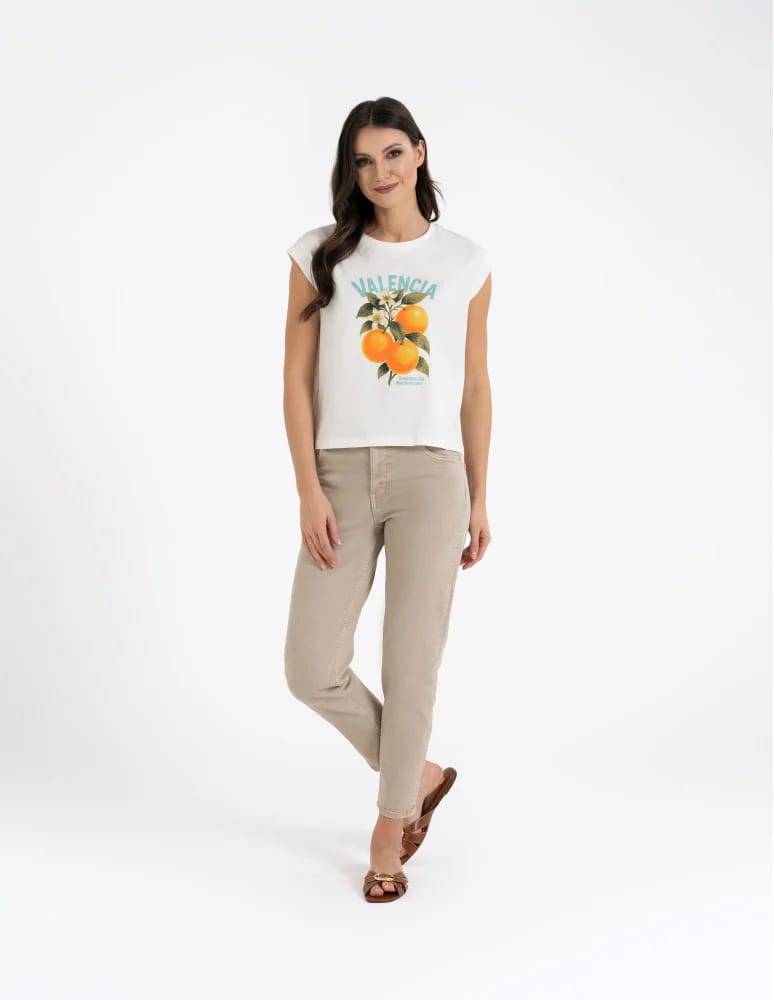 Koszulki z krótkim rękawem - T-shirt damski bawełniany z nadrukiem WZÓR 1 - produkt moraj.pl 7