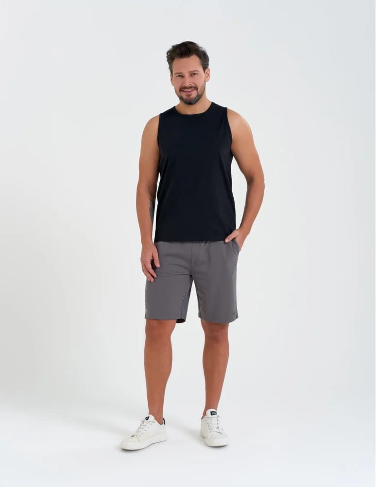 Tank Topy - Tank top męski bawełniany koszulka bez rękawów CZARNY - produkt moraj.pl 2