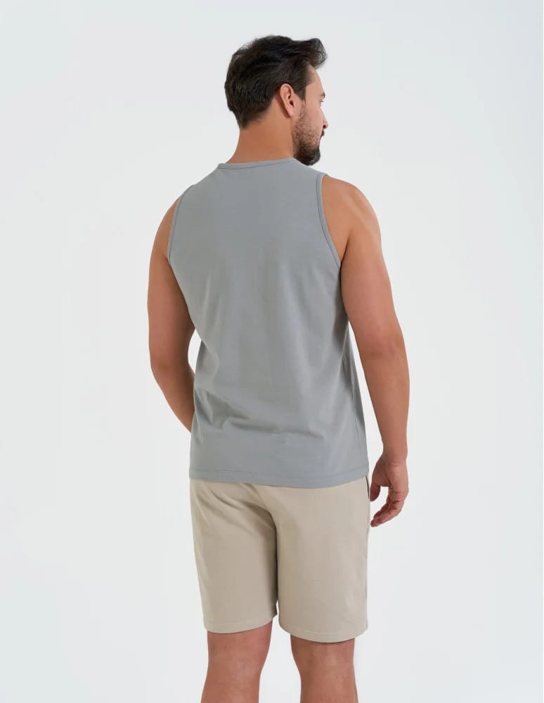 Tank Topy - Tank top męski bawełniany koszulka bez rękawów SZARY  - produkt moraj.pl 1
