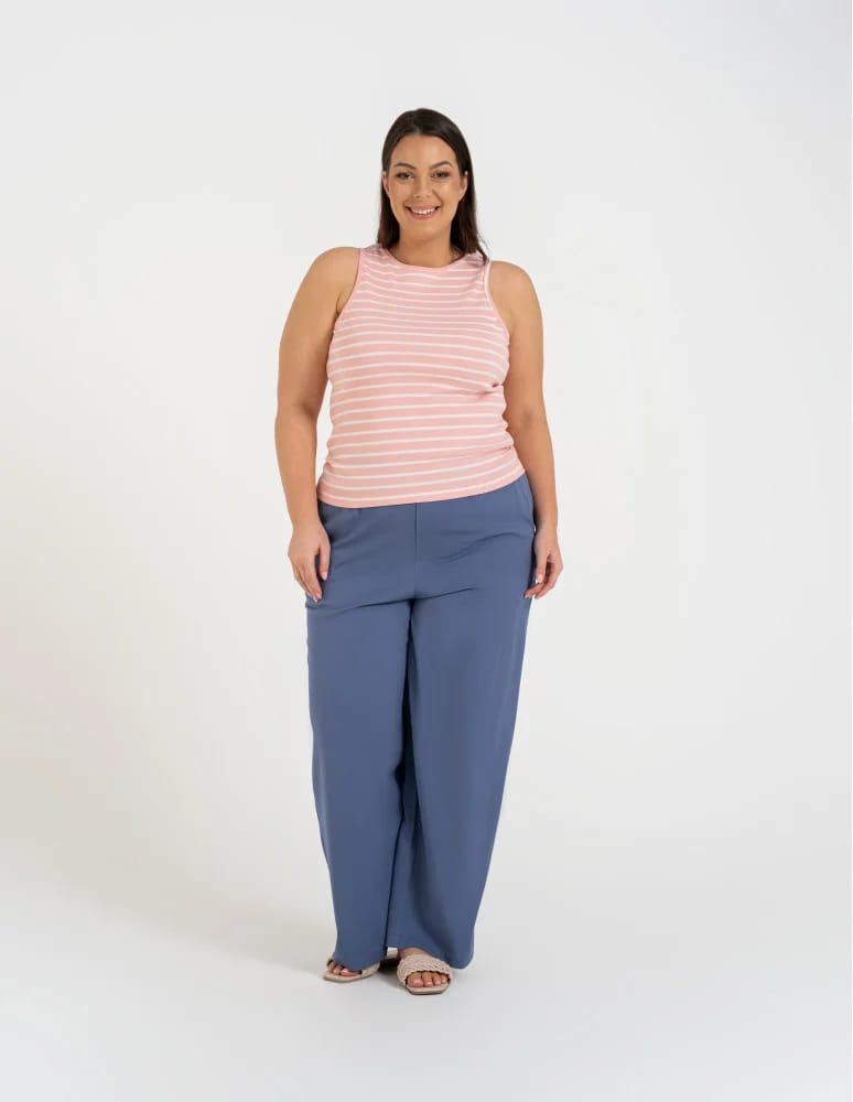 Topy na ramiączkach - Damska koszulka Tank Top w prążek WZÓR 2  - produkt moraj.pl 9