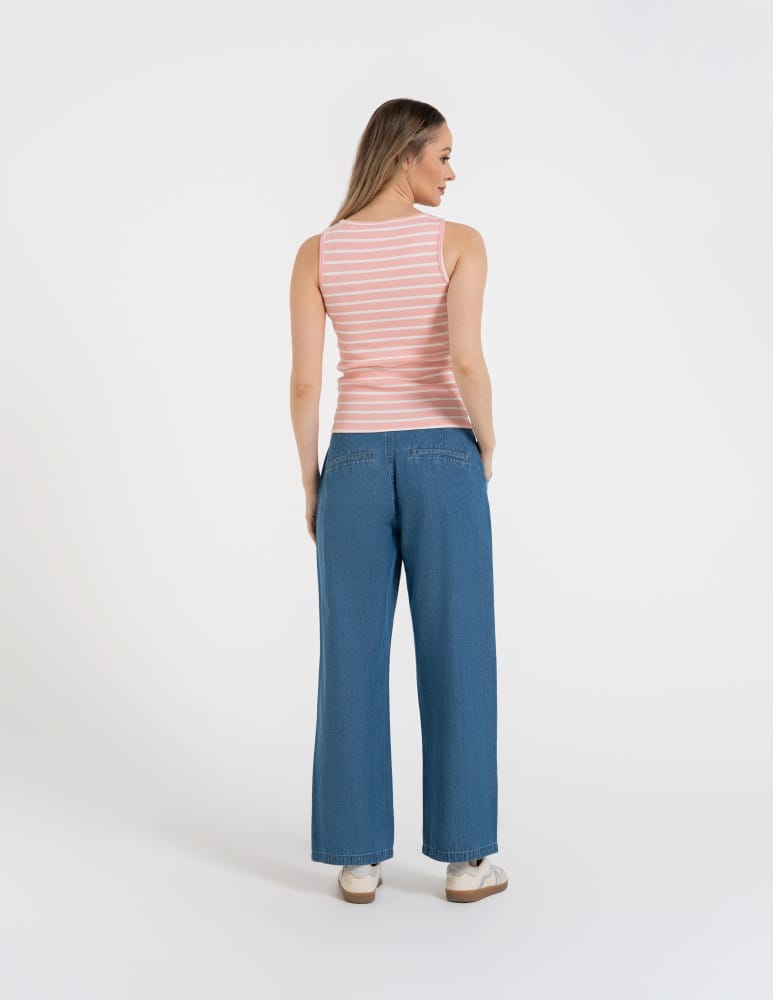 Topy na ramiączkach - Damska koszulka Tank Top w prążek WZ&Oacute;R 2  - produkt moraj.pl 5