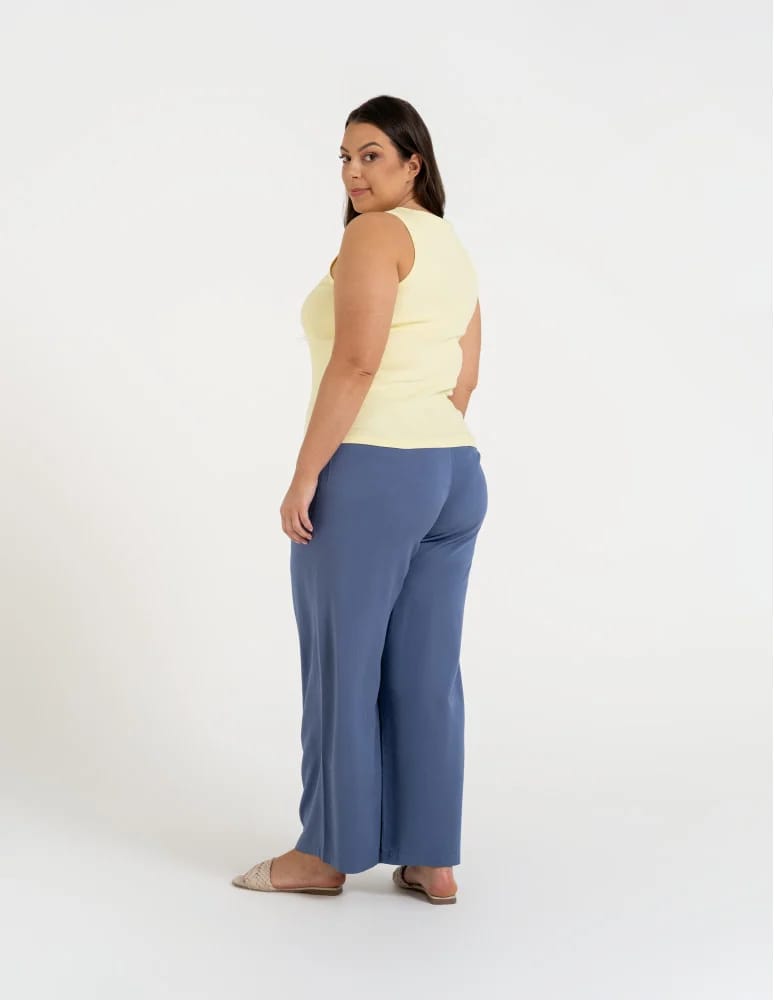 Topy na ramiączkach - Damska koszulka Tank Top w prążek ŻÓŁTY  - produkt moraj.pl 10