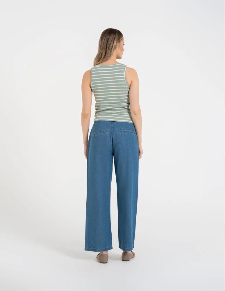 Topy na ramiączkach - Damska koszulka Tank Top w prążek WZÓR 1  - produkt moraj.pl 5