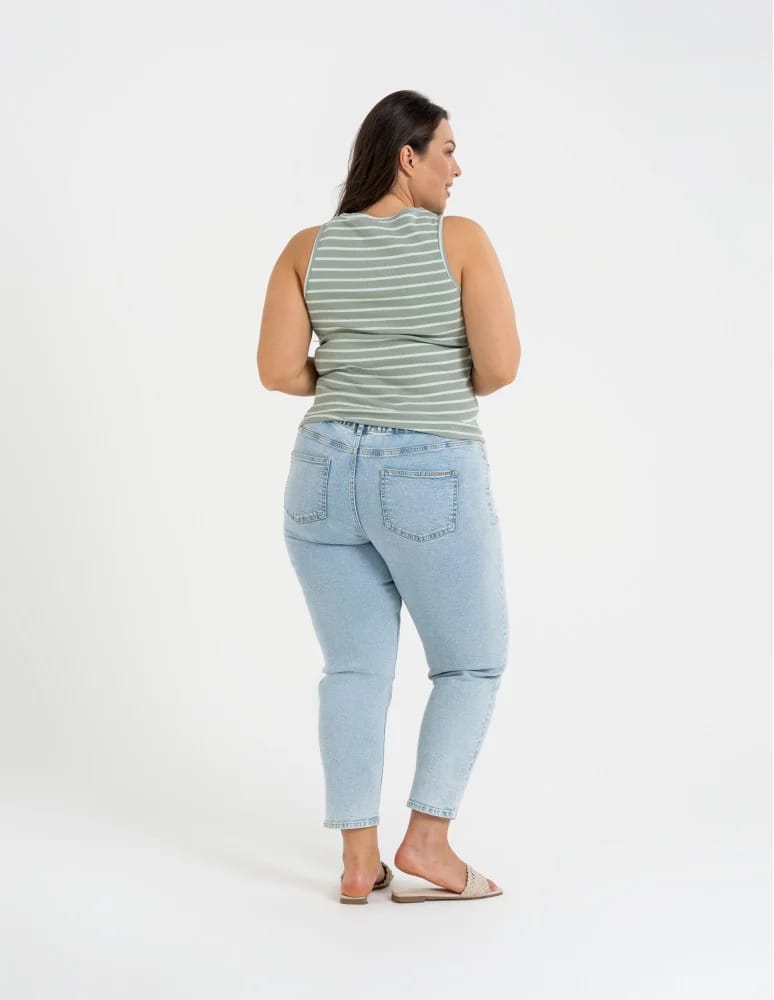 Topy na ramiączkach - Damska koszulka Tank Top w prążek WZÓR 1  - produkt moraj.pl 11
