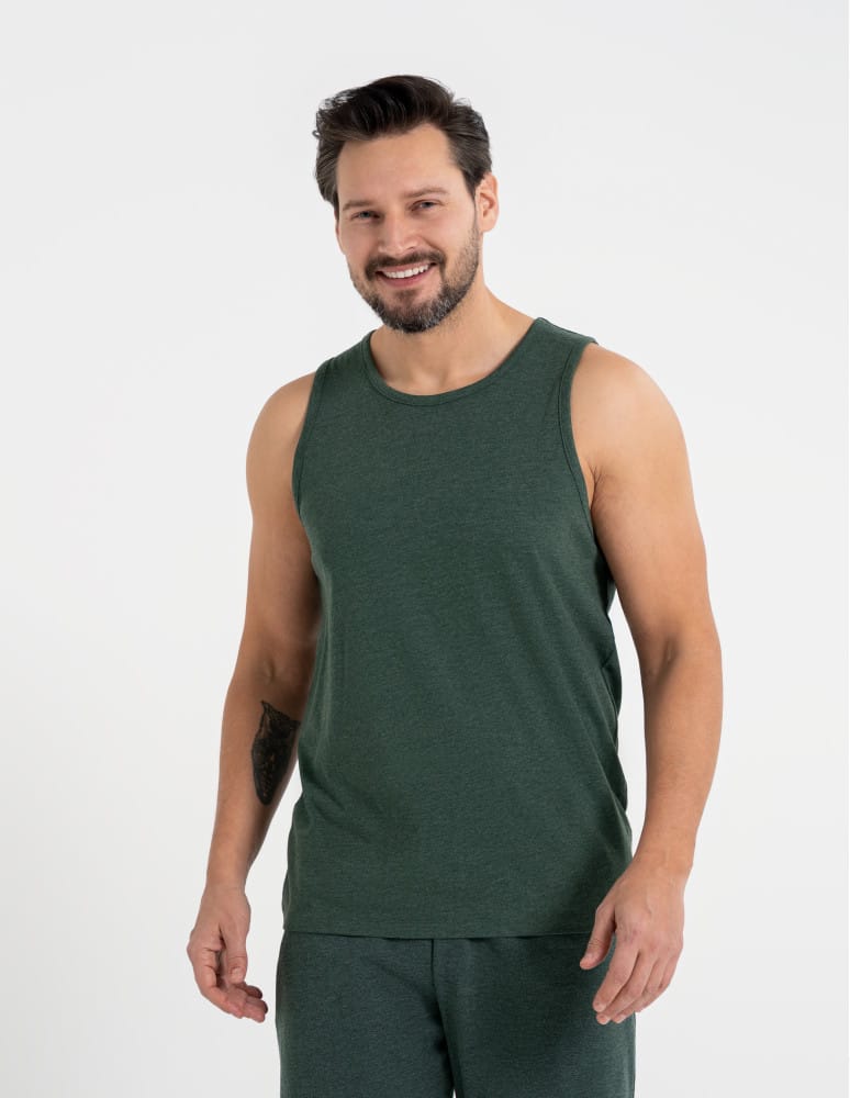 Koszulki i Tank Topy - Męski tank top gładka koszulka bez rękawów ZIELONY - produkt moraj.pl 1