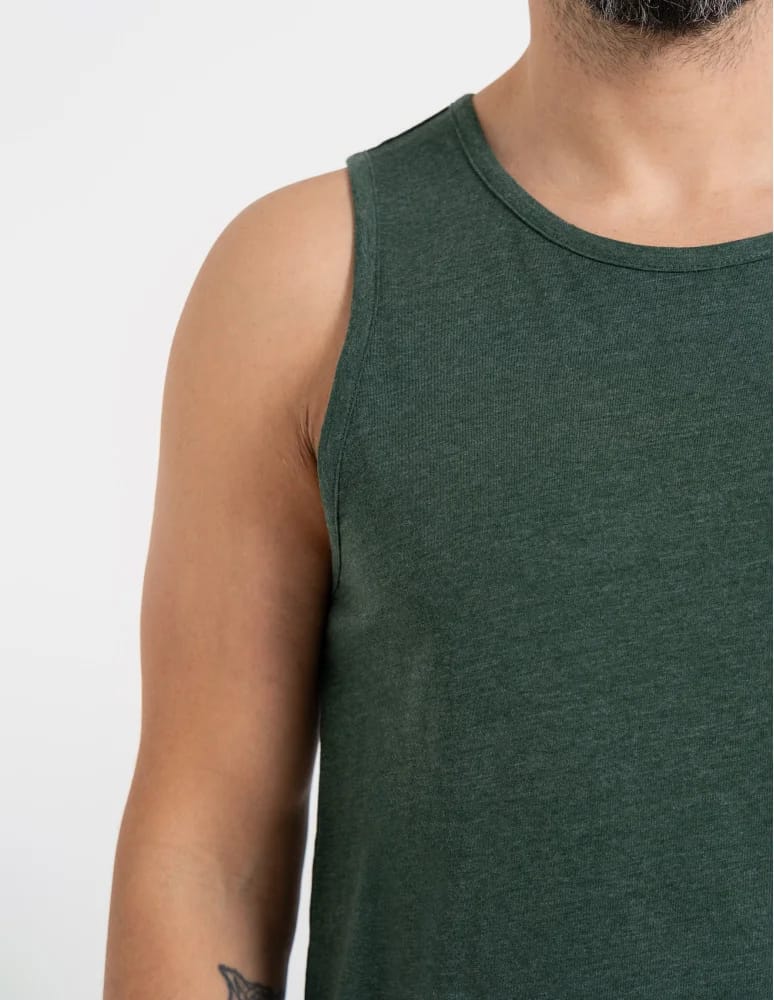 Koszulki i Tank Topy - Męski tank top gładka koszulka bez rękawów ZIELONY  - produkt moraj.pl 4