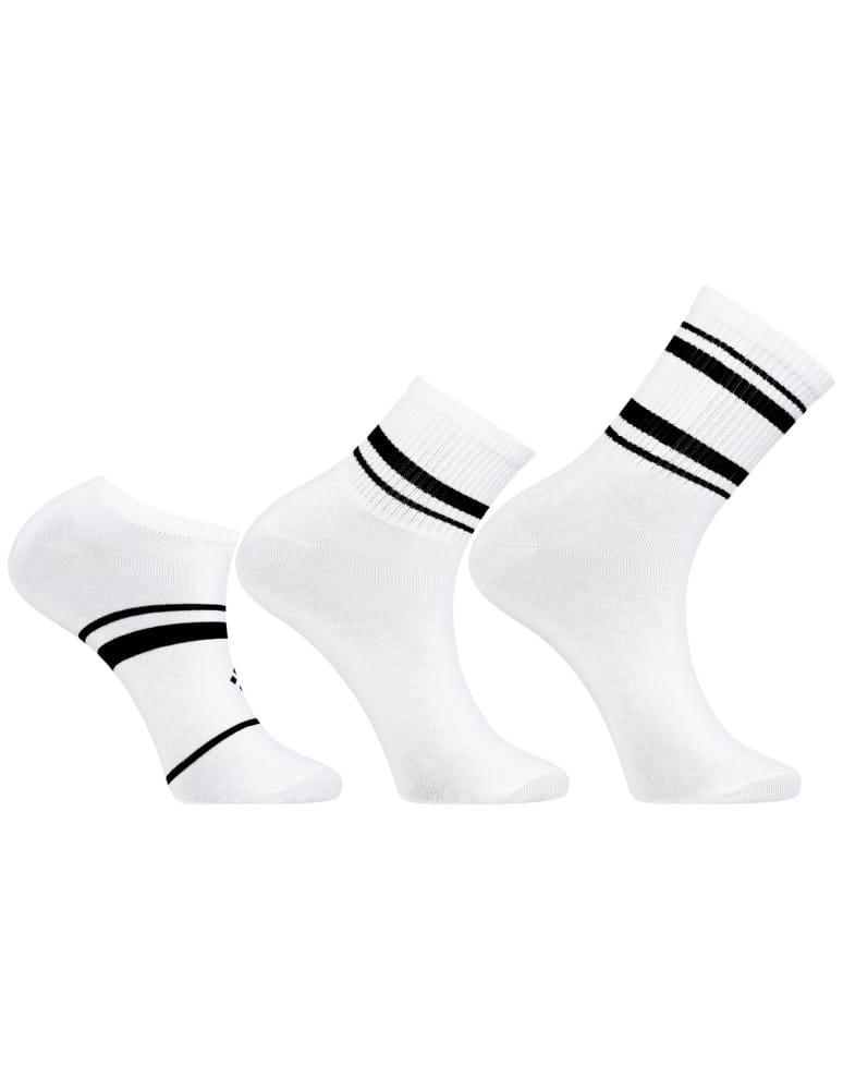 Skarpetki bawełniane unisex 3-pak BIAŁY