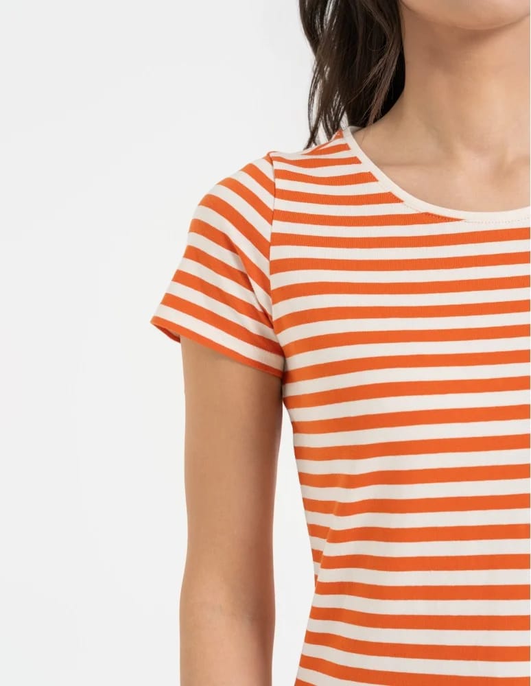 Koszulki z krótkim rękawem - T-shirt damski klasyczny w paski WZÓR 1  - produkt moraj.pl 2