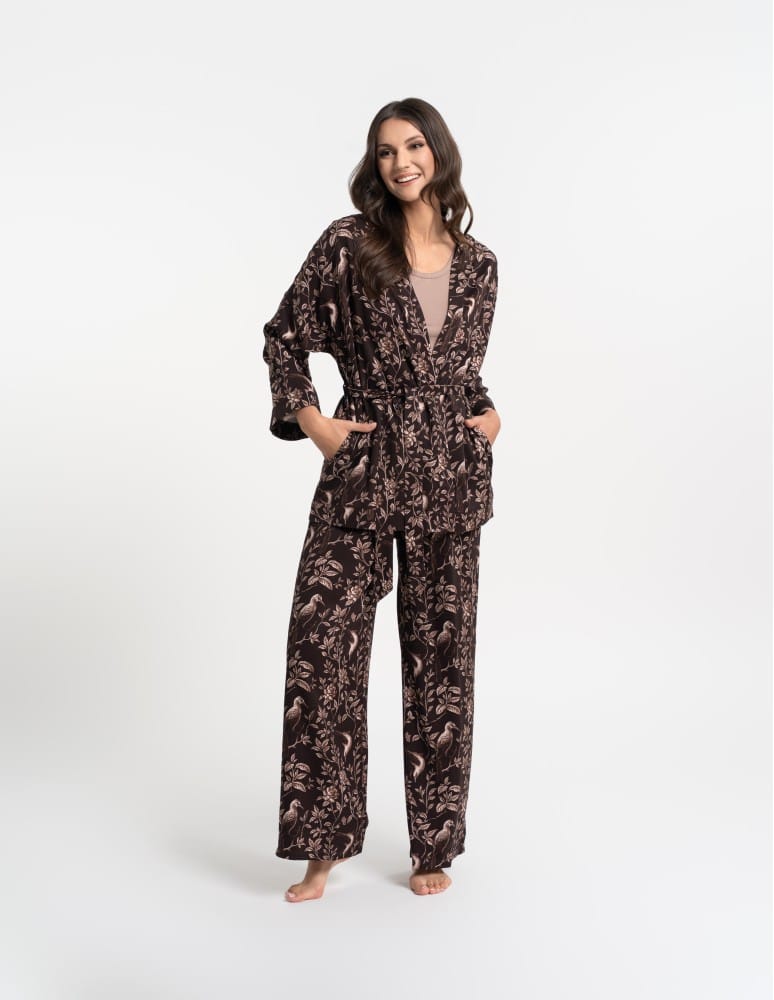 Szlafroki cienkie - Szlafrok damski kimono 100% wiskoza WZÓR 1 - produkt moraj.pl 13