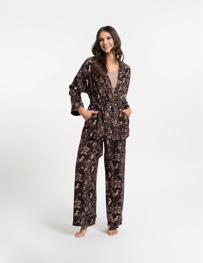 Szlafroki cienkie - Szlafrok damski kimono 100% wiskoza WZÓR 1 - produkt moraj.pl 13