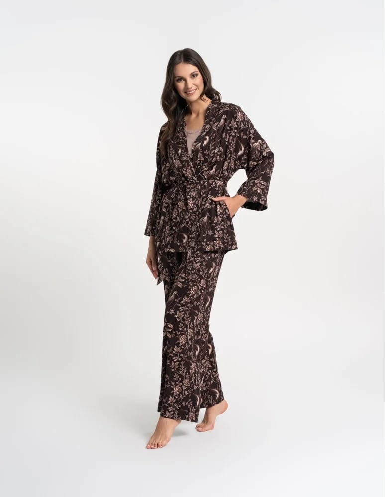 Szlafroki cienkie - Szlafrok damski kimono 100% wiskoza WZÓR 1 - produkt moraj.pl 14