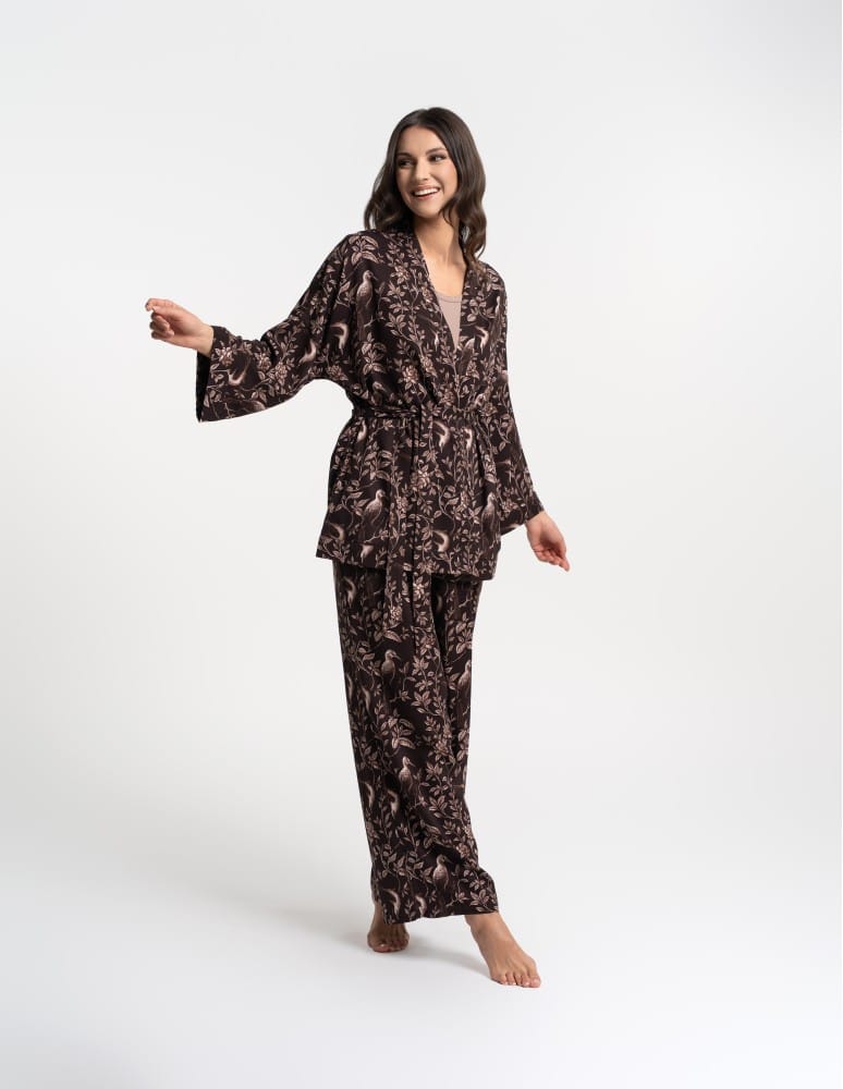 Szlafroki cienkie - Szlafrok damski kimono 100% wiskoza WZÓR 1 - produkt moraj.pl 16