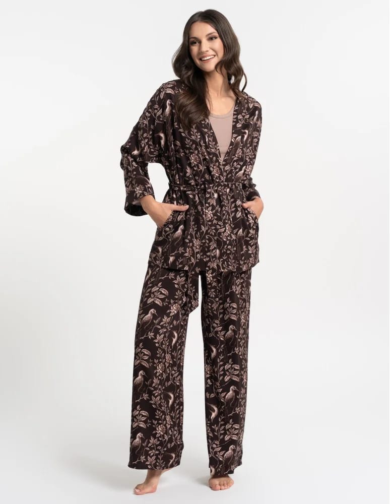 Szlafroki cienkie - Szlafrok damski kimono 100% wiskoza WZÓR 1 - produkt moraj.pl 19
