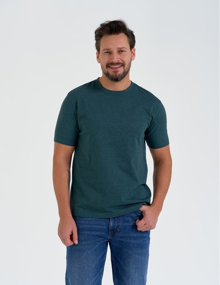 Koszulki z krótkim rękawem - T-shirt męski klasyczny z krótkim rękawem ZIELONY - produkt moraj.pl 1