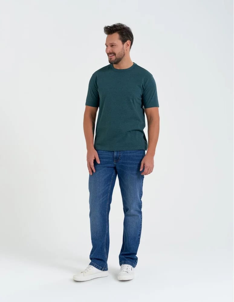 Koszulki z krótkim rękawem - T-shirt męski klasyczny z krótkim rękawem ZIELONY  - produkt moraj.pl 3