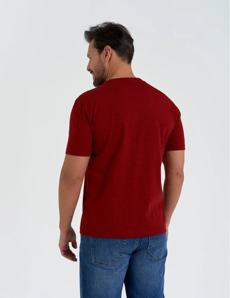 Koszulki z krótkim rękawem - T-shirt męski klasyczny z krótkim rękawem CZERWONY  - produkt moraj.pl 4