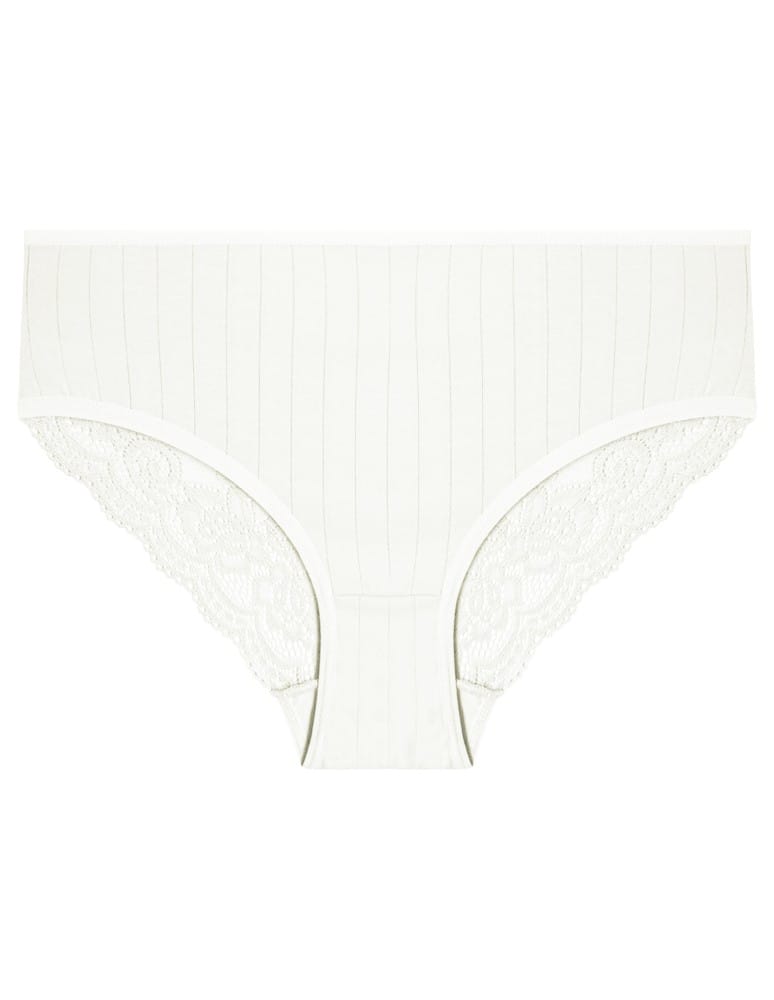 Majtki figi - Majtki damskie bikini prążkowane z koronkowym tyłem 12-pak WIELOKOLOROWY  - produkt moraj.pl 6