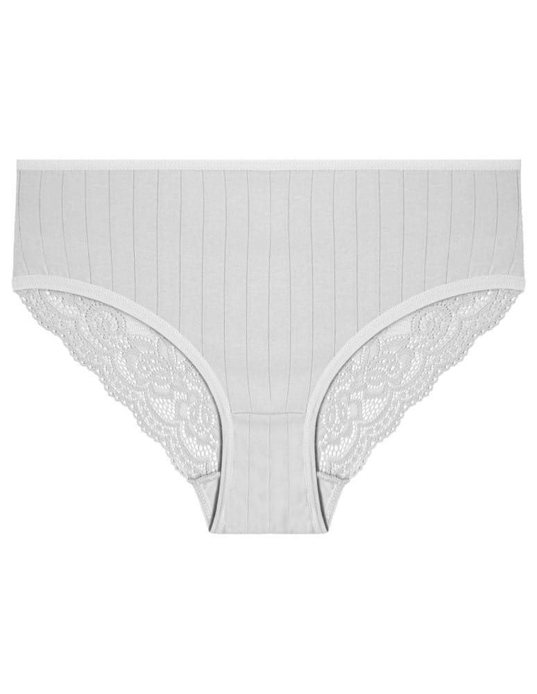 Majtki figi - Majtki damskie bikini prążkowane z koronkowym tyłem 12-pak WIELOKOLOROWY  - produkt moraj.pl 7