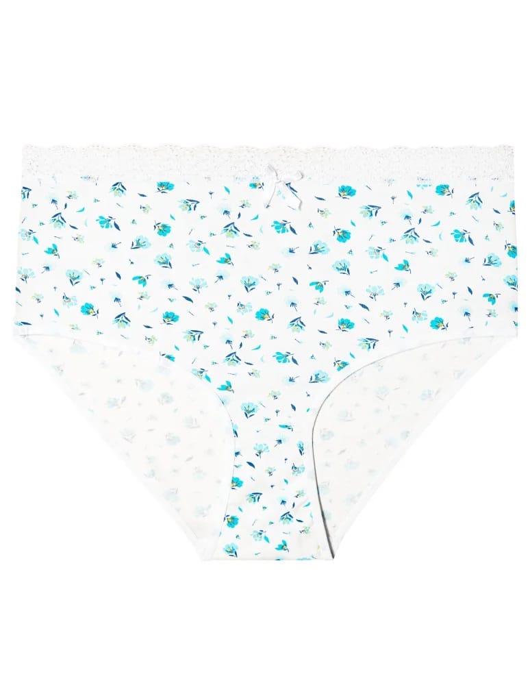 Majtki figi - Majtki damskie figi maxi bikini bawełniane w kwiatuszki 4-pak WIELOKOLOROWY - produkt moraj.pl 5