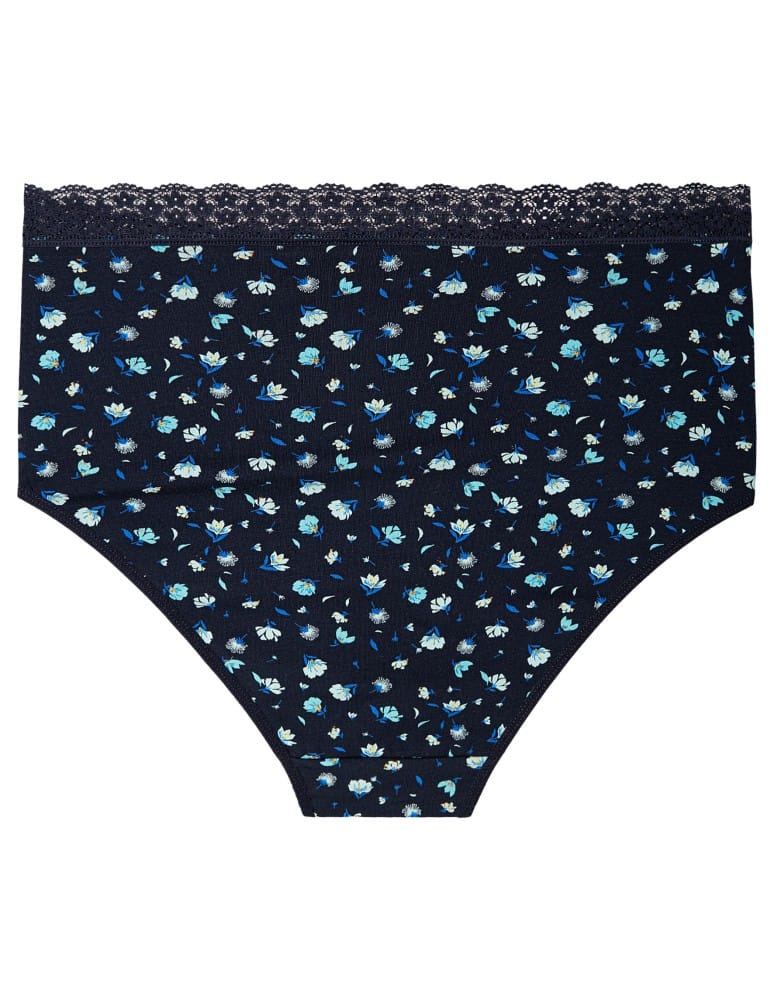 Majtki figi - Majtki damskie figi maxi bikini bawełniane w kwiatuszki 4-pak WIELOKOLOROWY  - produkt moraj.pl 9
