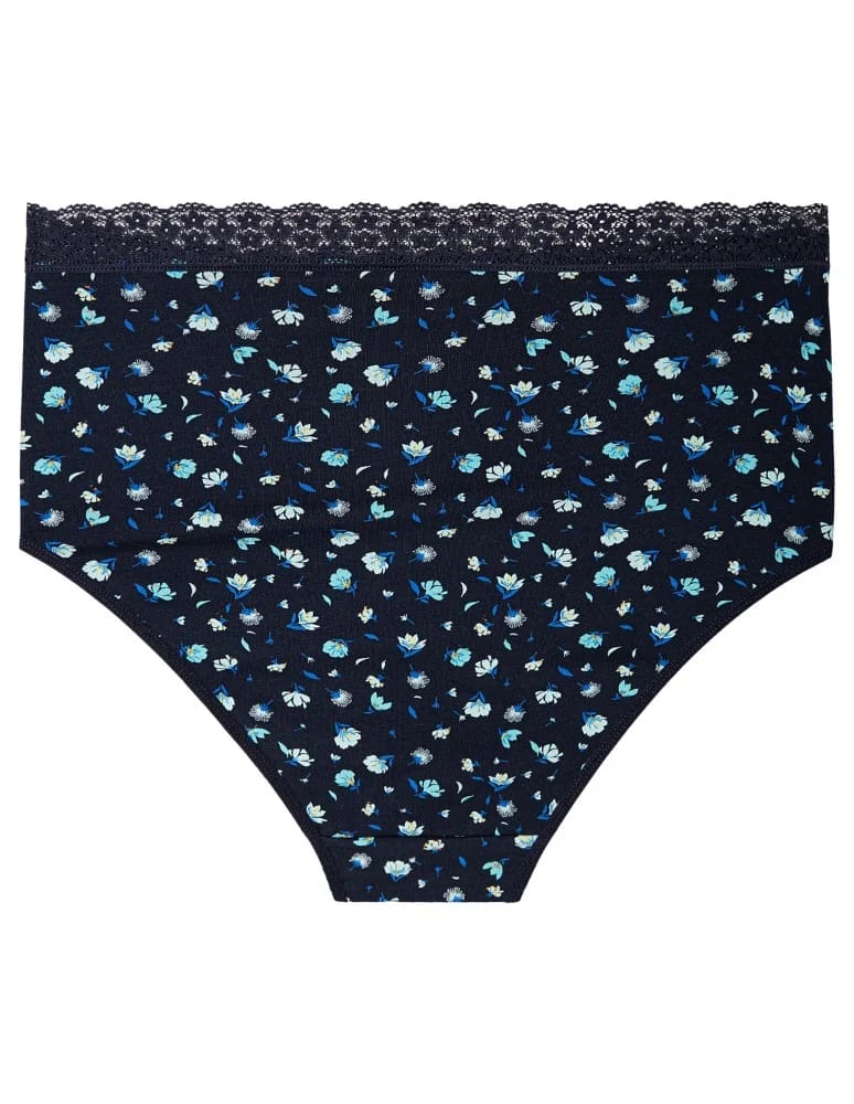 Majtki figi - Majtki damskie figi maxi bikini bawełniane w kwiatuszki 4-pak WIELOKOLOROWY - produkt moraj.pl 9