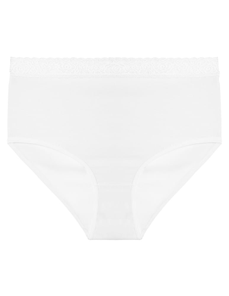 Majtki figi - Majtki damskie maxi bikini bawełniane z elastyczną koronką 4-pak WIELOKOLOROWY  - produkt moraj.pl 4