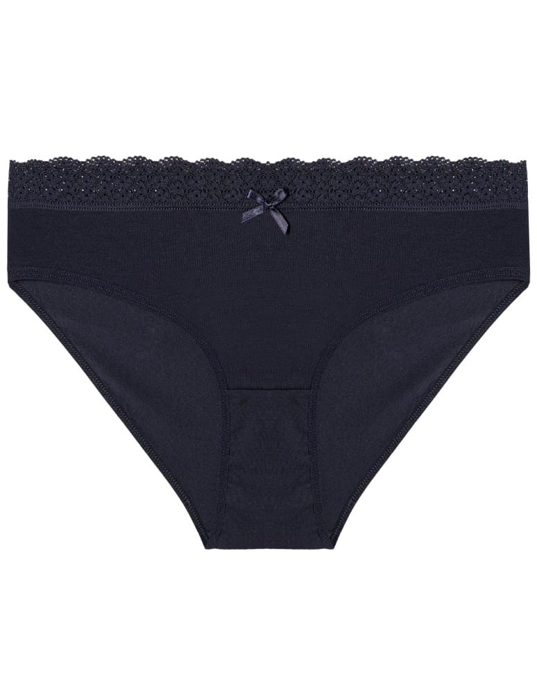 Majtki damskie - Majtki damskie figi bikini z elastycznym koronkowym pasem 4-pak WIELOKOLOROWY  - produkt moraj.pl 5