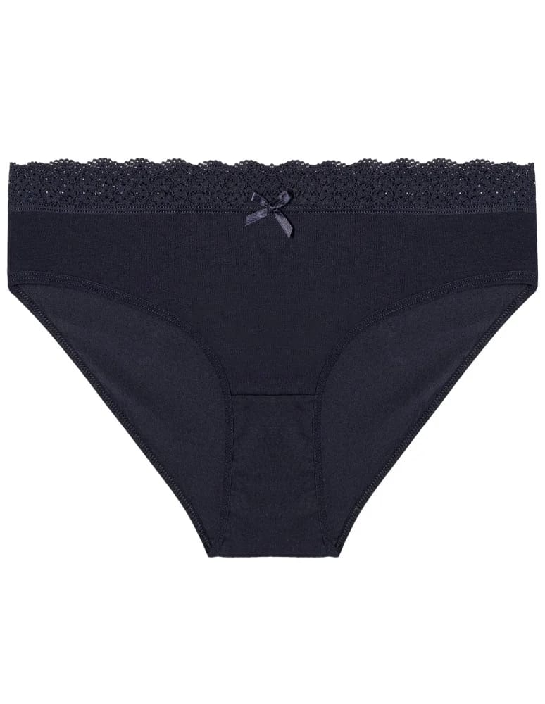 Majtki damskie - Majtki damskie figi bikini z elastycznym koronkowym pasem 4-pak WIELOKOLOROWY  - produkt moraj.pl 5