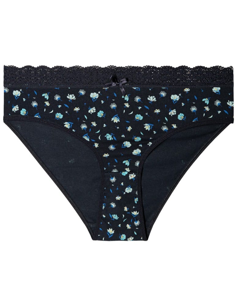Majtki damskie - Majtki damskie figi bikini z elastycznym koronkowym pasem 4-pak WIELOKOLOROWY  - produkt moraj.pl 9
