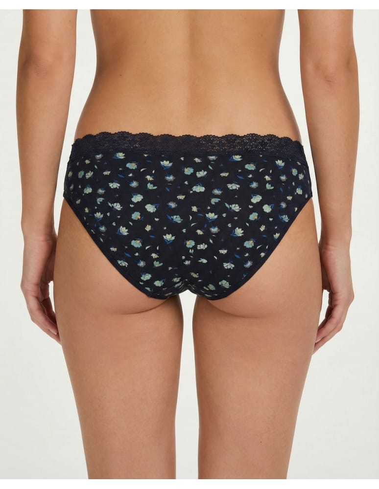 Majtki damskie - Majtki damskie figi bikini z elastycznym koronkowym pasem 4-pak WIELOKOLOROWY  - produkt moraj.pl 3