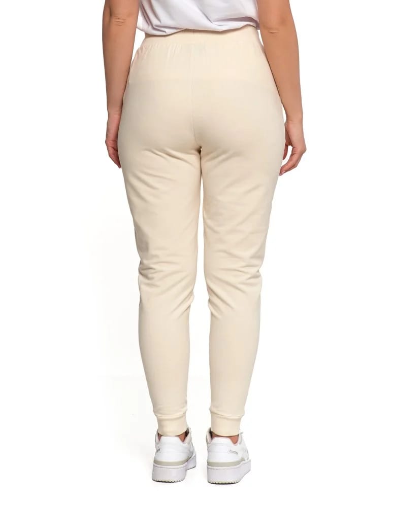 Spodnie damskie - Spodnie damskie dresowe basic KREMOWY - produkt moraj.pl 6