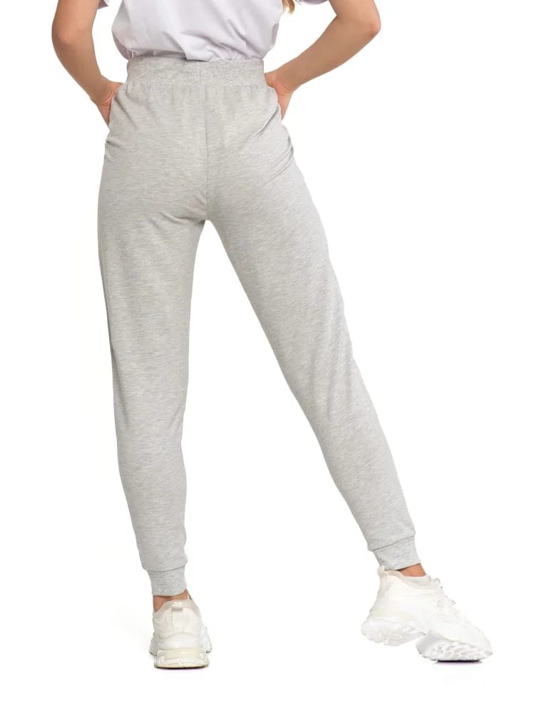 Spodnie damskie - Spodnie damskie dresowe basic JASNY SZARY - produkt moraj.pl 3