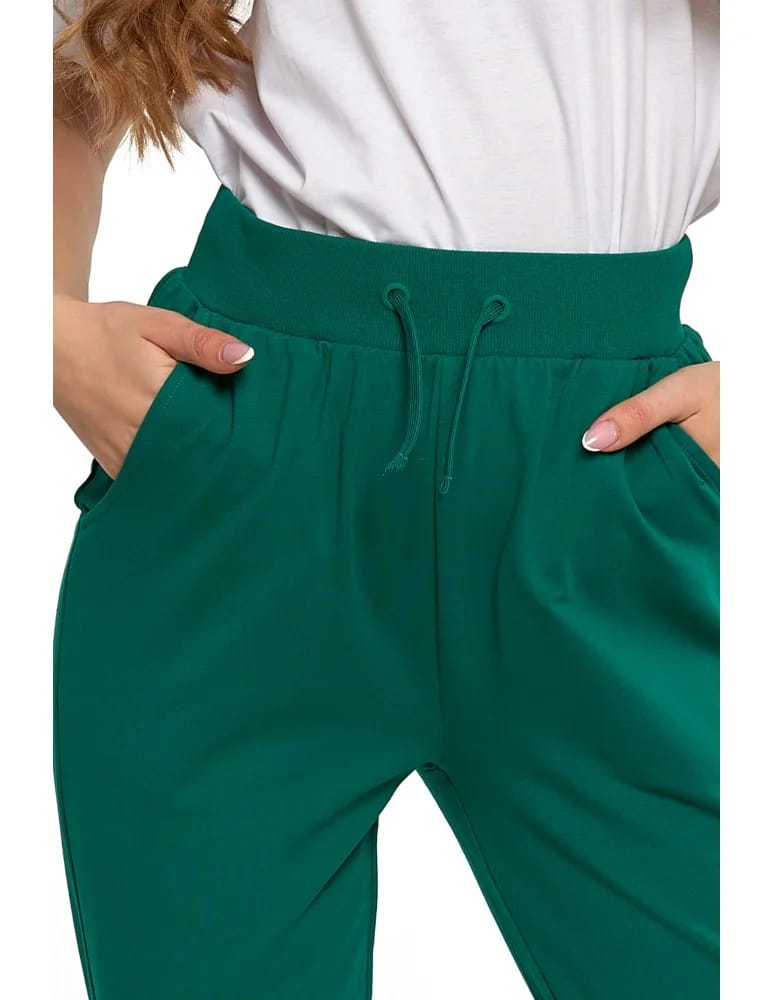 Spodnie damskie - Spodnie damskie dresowe basic KHAKI - produkt moraj.pl 15