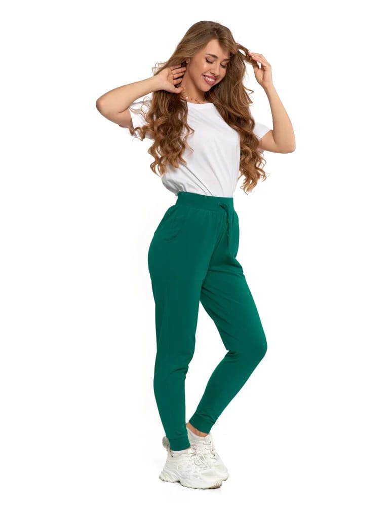 Spodnie damskie - Spodnie damskie dresowe basic KHAKI - produkt moraj.pl 19