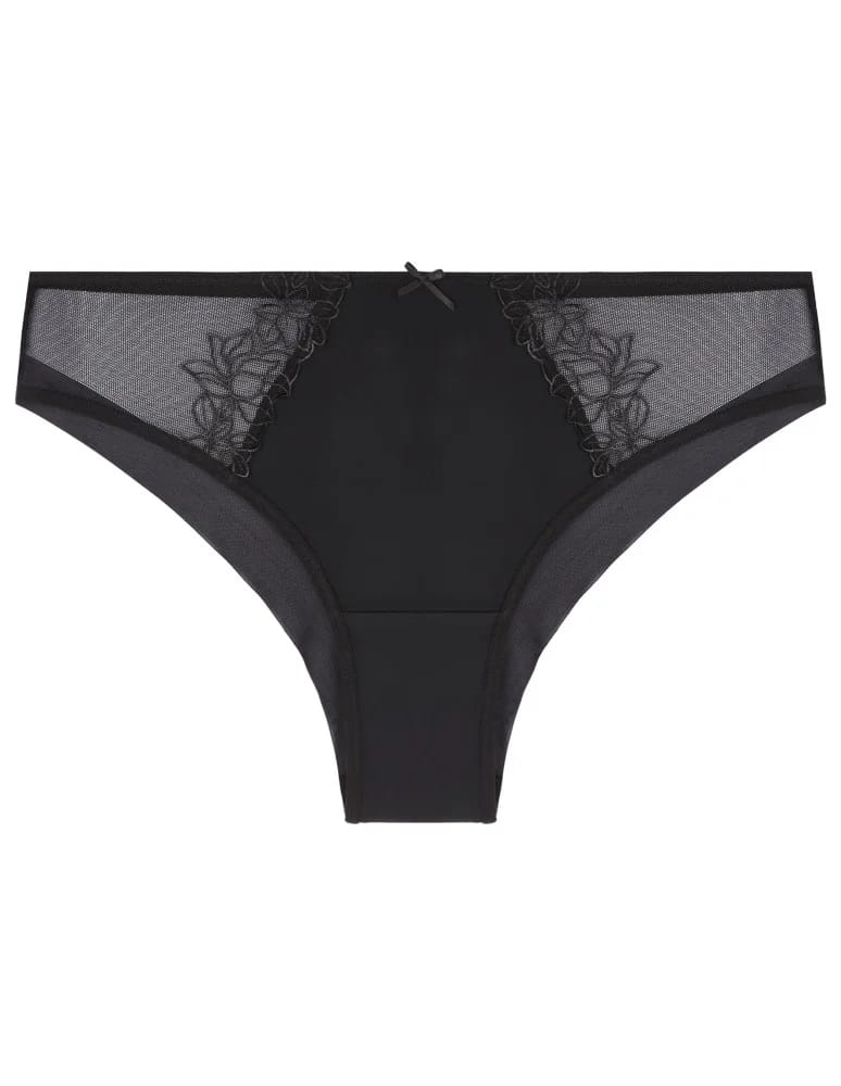 Majtki figi - Majtki damskie figi bikini z transparentną siateczką 3-pak CZARNY  - produkt moraj.pl 2