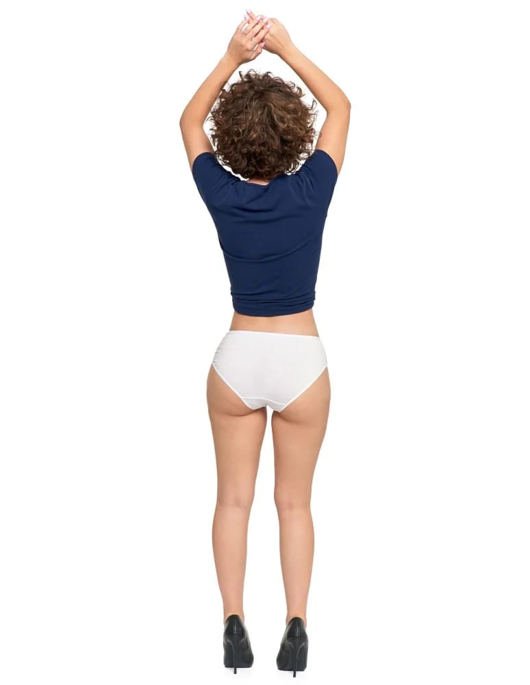 Majtki figi - Figi majtki damskie bikini bawełniane klasyczne 3-pak BIAŁY - produkt moraj.pl 4