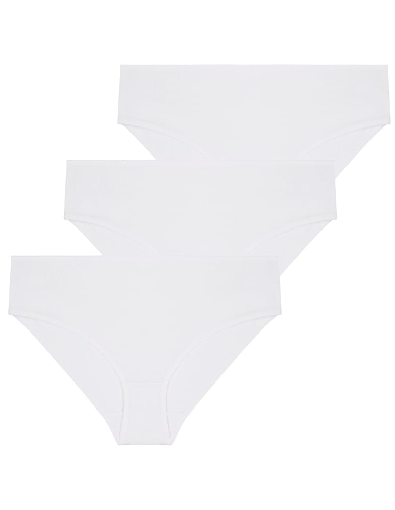 Figi majtki damskie bikini bawełniane klasyczne 3-pak BIAŁY
