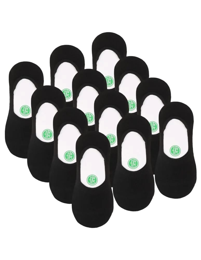 Niskie stopki - Skarpetki niskie stopki męskie bambusowe 12-pak CZARNY - produkt moraj.pl 4