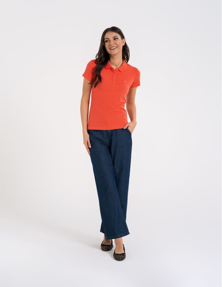 Koszulki polo - Koszulka polo damska Premium Line KORALOWY  - produkt moraj.pl 3