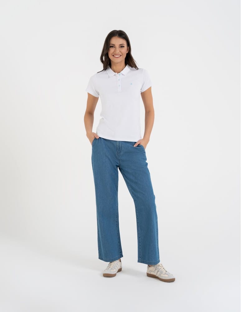 Koszulki polo - Koszulka polo damska Premium Line BIAŁY  - produkt moraj.pl 4