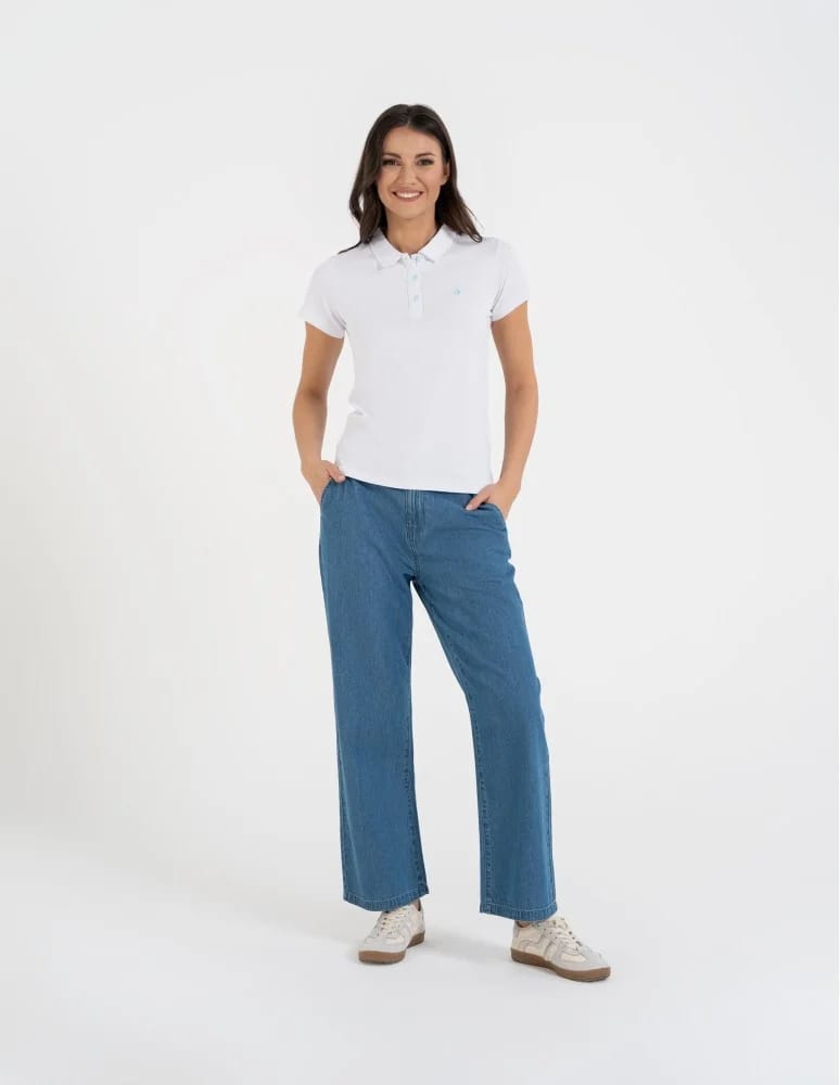 Koszulki polo - Koszulka polo damska Premium Line BIAŁY  - produkt moraj.pl 4