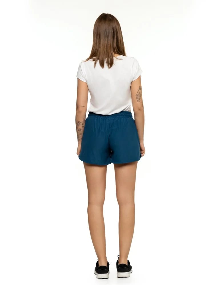 Szorty damskie letnie - Damskie szorty na gumce z wiązaniem JEANS - produkt moraj.pl 4