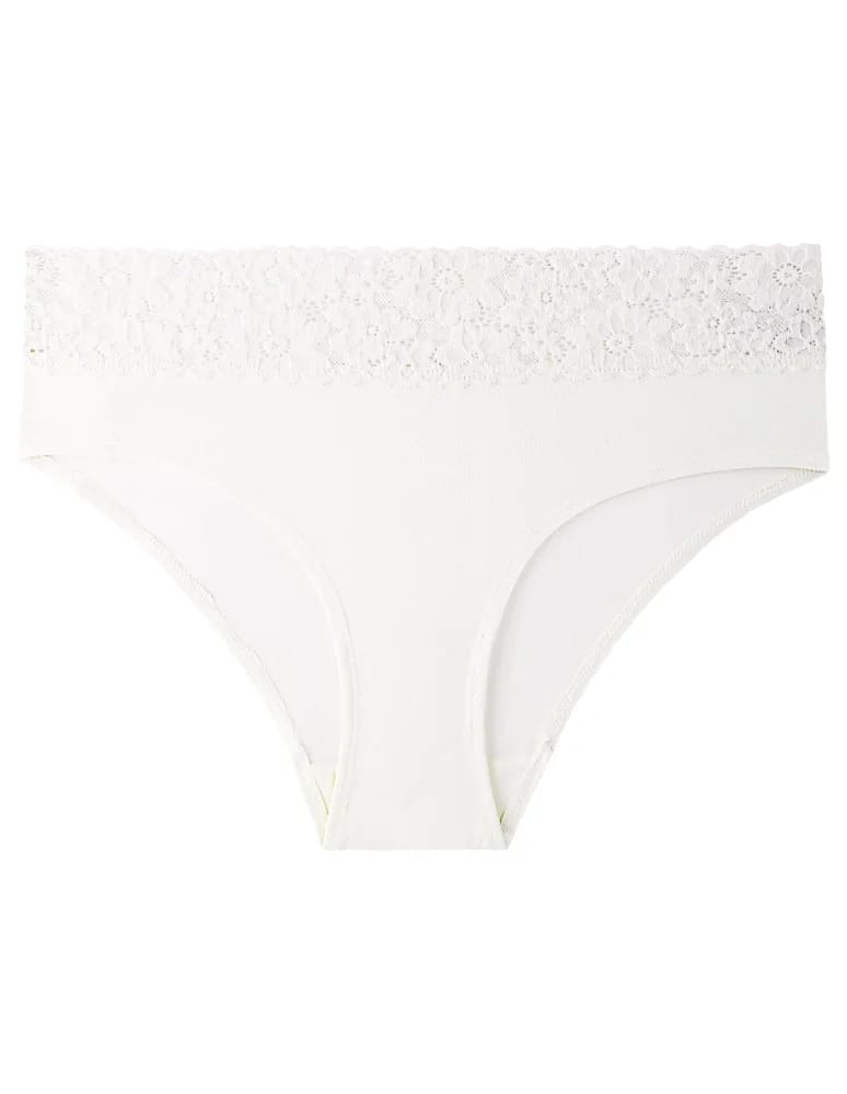 Majtki z wysokim stanem - Majtki damskie maxi bikini z szerokim koronkowym pasem 6-pak WIELOKOLOROWY - produkt moraj.pl 4