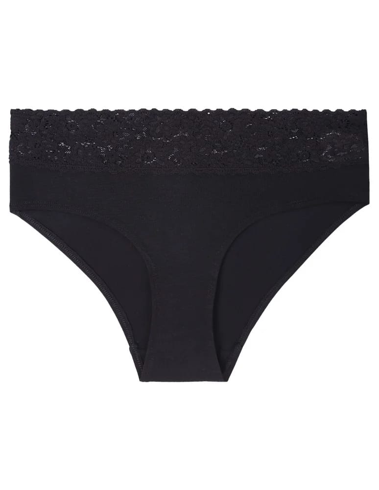 Majtki z wysokim stanem - Majtki damskie maxi bikini z szerokim koronkowym pasem 6-pak WIELOKOLOROWY - produkt moraj.pl 3