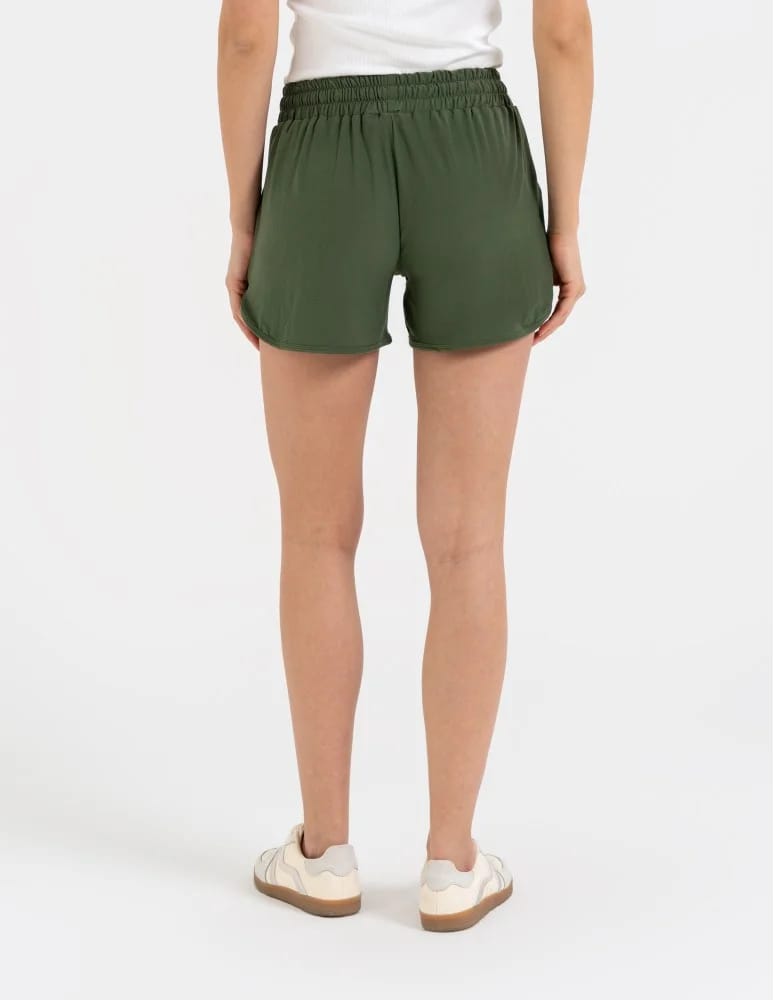 Szorty dresowe - Krótkie spodenki damskie szorty gładkie KHAKI  - produkt moraj.pl 7